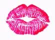 Kiss lips lip print pink red mouth
