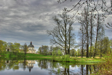 Sticker - spring in park beginning