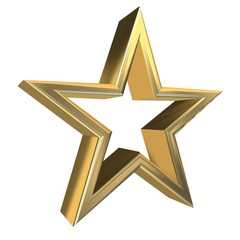 Wall Mural - 3d golden star