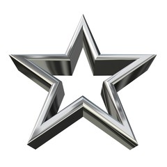 Wall Mural - 3d silver star
