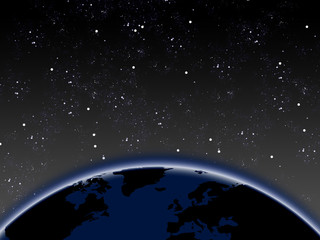 planet earth night sky