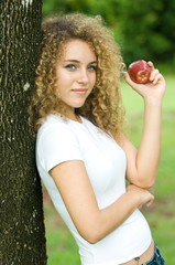 Wall Mural - Holding an Apple