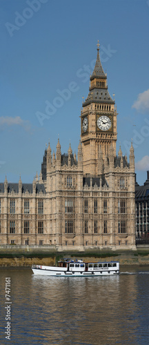 Plakat na papierze fotorealistycznym Big Ben na Tamizie