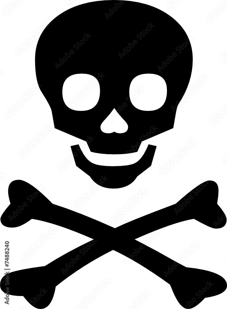 Stock-Vektorgrafik „Tête de Mort avec Os Croisés“ | Adobe Stock, image size:736x1000