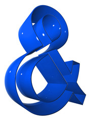 high resolution 3D blue and symbol rendered at maximum quality