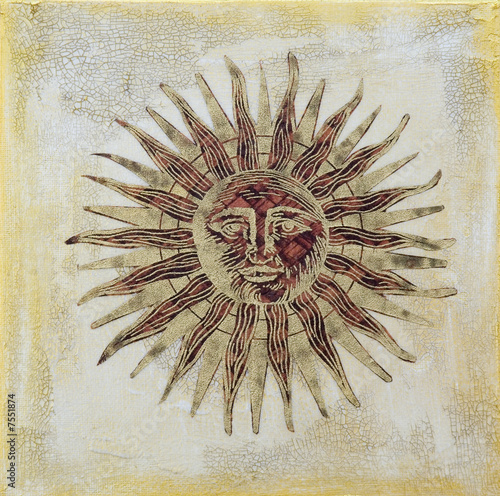 bedruckte Baumwollstoffe - Sonne Malerei (von Sunnydays)