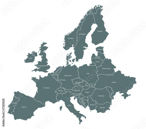 Dekoracja na wymiar  mapa-europy