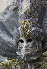 Wall Mural - silver venice carnival costume