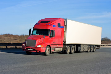 Wall Mural - red truck