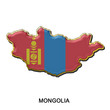 Mongolia metal pin badge
