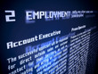 recherche d'emploi, offre de travail sur un écran d'ordinateur