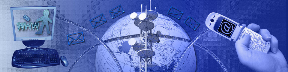 Wall Mural - Networking and connectivity