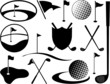 Black and White Golf Icons