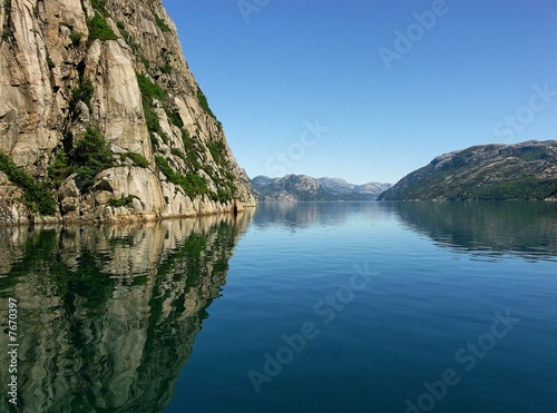Plakat na papierze fotorealistycznym Stavanger Fjord - Norwegia