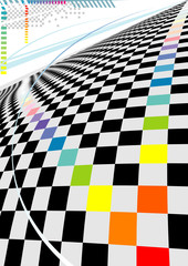Aufkleber - Modern square space design, vector illustration layers file.