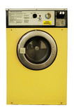 Fototapeta  - Old vintage coin-operated laundrette washing machine 