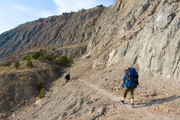 Hiking in the mountains