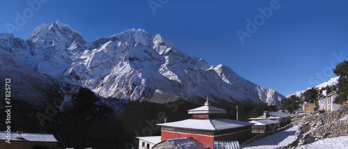 Naklejka samoprzylepna Buddyjski monastry / buddhistisches kloster pangboche