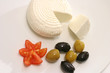 white greece cheese and olives