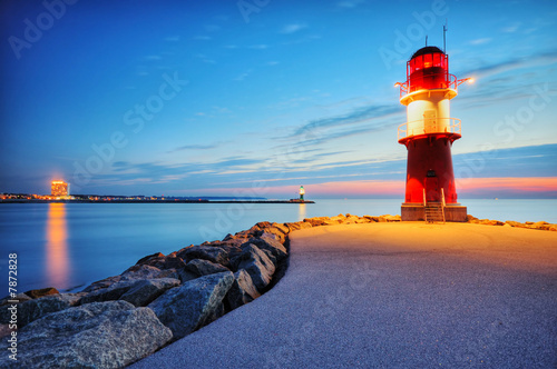 Foto-Kissen - Hafeneinfahrt Warnemünde (von Stephan Leyk)