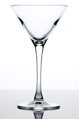 Empty martini glass