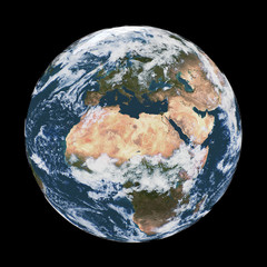 planet earth with clouds