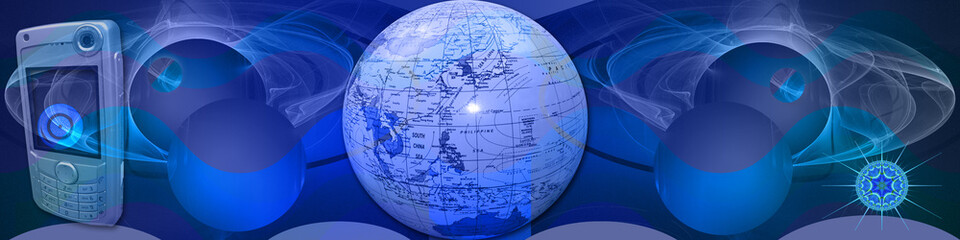 Wall Mural - Header: Space and technology