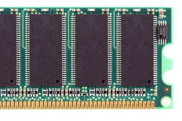 A Random access memory chip on white