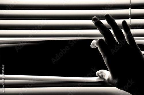 Cuadros en Lienzo hand opening windows blinds