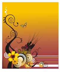 Wall Mural - composicion floral en vector