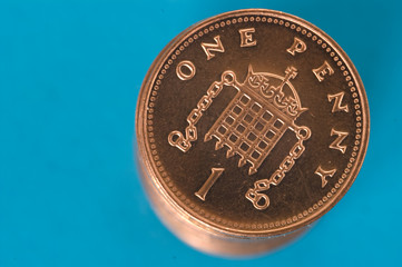 Stack of penny coins