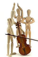 Mannequin and violin
