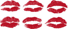 Different Sexy Lips From Kisses - Transparent Background