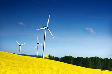 Wall Mural - Wind turbines.