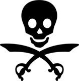 Totenkopf mit Säbel