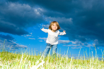 child in the meadow