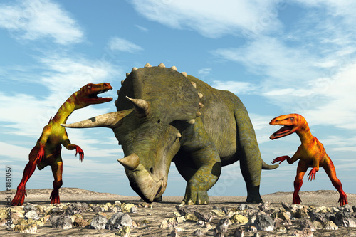 Obraz w ramie ravenous dinosaurs