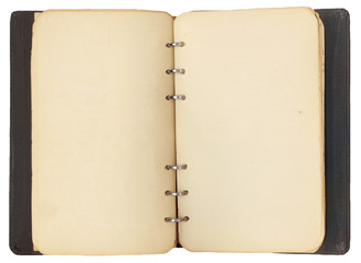 Open Antique Notebook