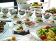 salat,antipasti, vorspeise büffet, roastbeef salat,nudeln