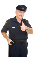 Wall Mural - Police Officer ThumbsUp