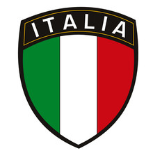 Scudetto Italia Con Bandiera