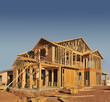 © BCFC - A new home being built with wood, trusses and supports