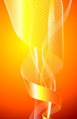 Leinwandbilder - Red Abstract flowing background, vector illustration layered.
