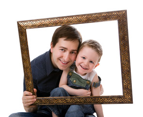 Father and son portrait