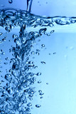 Fototapeta Łazienka - blue water bubbles