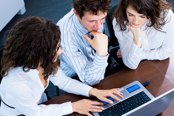 Canvas Print - Businesspeople teamworking