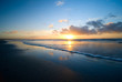 Leinwanddruck Bild sunset on the beach