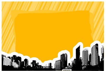 Wall Mural - city with place for text. vector