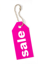 Pink Sale Tag Isolated