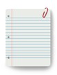 Blank notepad and a paper clip